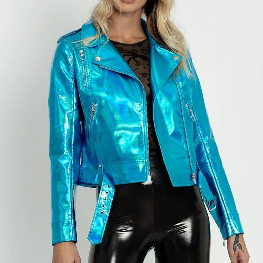 Black Milk Bioluminescence Holographic Moto Jacket